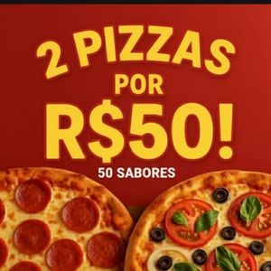 imagem do produto O QUE ERA BOM VOLTOU: 2 Pizzas por R$ 50. Não perca!