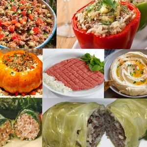 imagem do produto Tabule,Babaganuche,Kibe Cru, Kafta, Pimentão Recheado, Abóbora Recheada,Charuto de Uva,Charuto de Repolho 