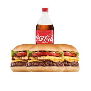 imagem do produto 3 completos + 1 Coca-Cola 1L