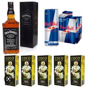 imagem do produto 1 WHISKY JACK DANIELS 1 litro No7 / 4 RED BULL / 5 GELO DE COCO