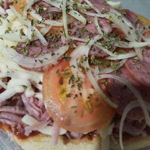 imagem do produto Mini pizza de calabresa e mussarela