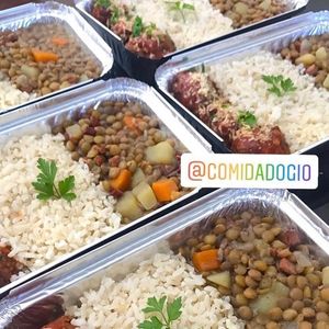 imagem do produto Guisadinho de gado com legumes + arroz integral + ovo cozido.