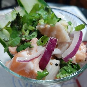 imagem do produto CERVICHE DE SALMÃO E TILAPIA 350 GRAMAS