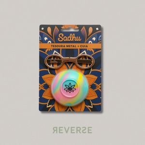 imagem do produto Kit Cuia+Tesoura Cromada Sadhu Rosa+Amarelo+Azul