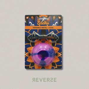 imagem do produto Kit Cuia+Tesoura Cromada Sadhu Roxo e Lilás 