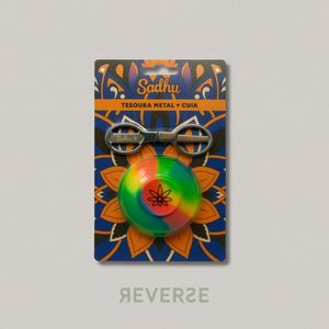 imagem do produto Kit Cuia+Tesoura Cromada Sadhu Colorido