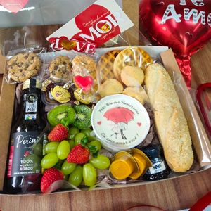 imagem do produto Box premium brunch - cesta presente - café da manhã/ tarde