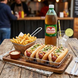 imagem do produto Combo: 4 hot dog 1 refrigerante. E 1 porção de batata frita 