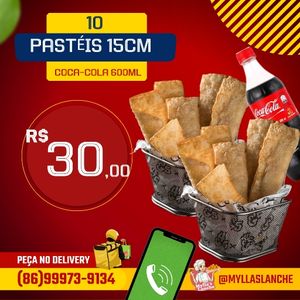 imagem do produto 10 Pastéis de 15cm + Coca-Cola 600ml