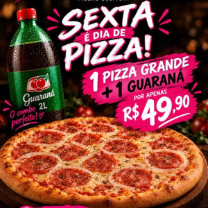 imagem do produto COMBO 1 PIZZA + GUARANÁ 2 LITROS