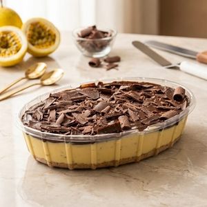 imagem do produto TORTA DE MOUSSE MARACUJÁ COM GANACHE 1kg 400g