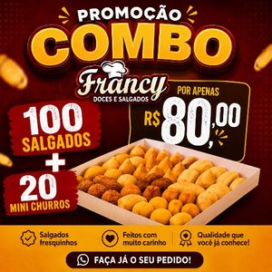 imagem do produto Combo 100 unidades+20 mini churros 