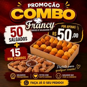 imagem do produto Combo 50 unidades+15 mini churros 
