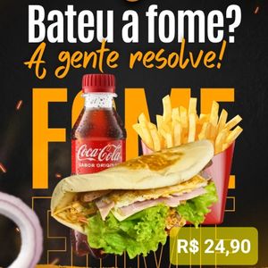 imagem do produto Combo resolve (1 bauru no árabe, 1 coca mini pet e 1 batata 160g)