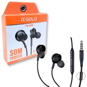 imagem do produto Fone de Ouvido Intra-Auricular c/ Microfone Malha - AGold - FN-S8B