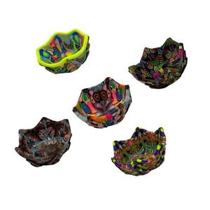 imagem do produto CUIA CERÂMICA PLÁSTICA GRANDE NEON  - ESTAMPAS SORTIDAS