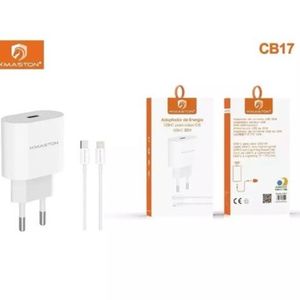 imagem do produto KIT CABO+FONTE HMASTON USB-C para cabo IOS 30w