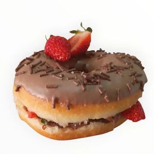 imagem do produto Donuts recheado, brigadeiro C/morango fresco 