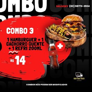imagem do produto 1 hamburguer + 1 cachorro quente+  guaraná de 200ml