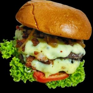 imagem do produto HAMBÚRGUER DUPLO CHEDDAR OU MUSSARELA 