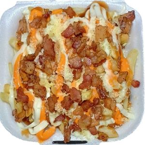 imagem do produto Porção Pequena = BATATA, MOLHOS E BACON.