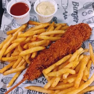 imagem do produto Espetinho de filézinho de frango empanado com bacon