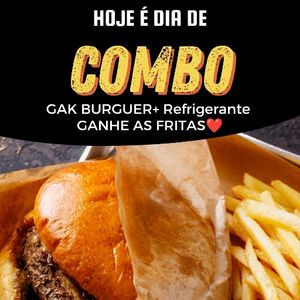 imagem do produto GAK BURGUER + REFRIGERANTE = BATATA GRATIS