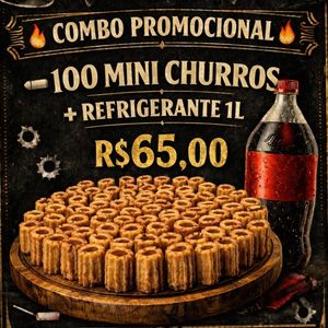 imagem do produto 100 Mini Churros + Refrigerante 1L