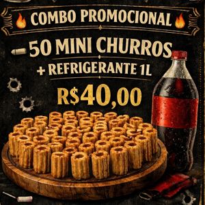 imagem do produto 50 Mini Churros + Refrigerante 1L 