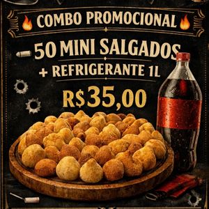 imagem do produto 50 Mini Salgados + Refrigerante 1L