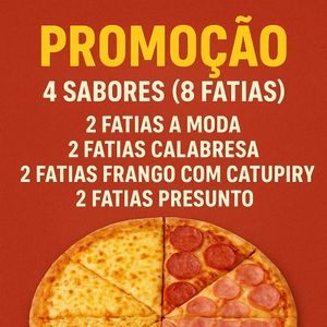 imagem do produto Pizza 4 sabores ( 8 fatias)