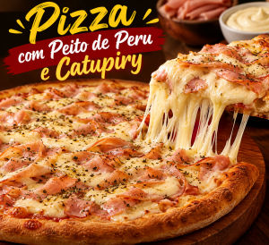 imagem do produto Pizza peito de peru com catupiry 4 fatias 