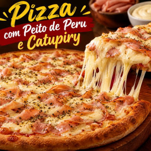 imagem do produto Pizza peito de peru com catupiry 6 fatias 