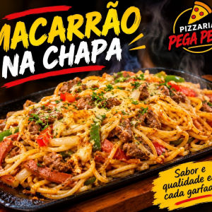 imagem do produto Macarrão na chapa + guaraná 350 ml