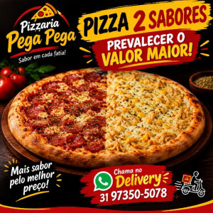imagem do produto Pizzas com 2 sabores ,permanece o valor maior