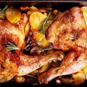 imagem do produto Arroz  +sobrecoxa com batata , farofa