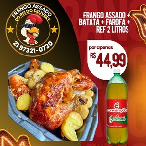 imagem do produto Frango assado + batata + farofa + ref 2 litros