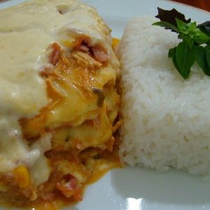 imagem do produto Lasanha de frango com arroz 