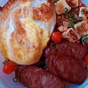 imagem do produto Baião+ Ovo frito com calabresa+ Farofa