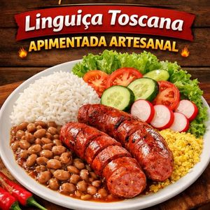 imagem do produto Linguiça Toscana Artesanal Apimentada 🐽 🌶 