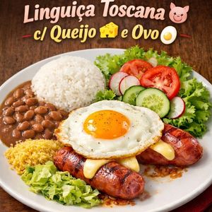 imagem do produto Linguiça Toscana 🐽 c/ Queijo 🧀 e Ovo 🥚 