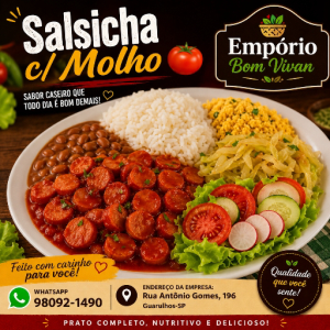 imagem do produto Salsicha c/ Molho 🍅 