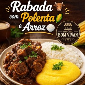 imagem do produto Rabada Bovina 🐂 c/ Polenta 🌽 e Arroz 🍚 