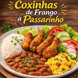 imagem do produto Coxinhas (4) de Frango 🐔 à Passarinho 