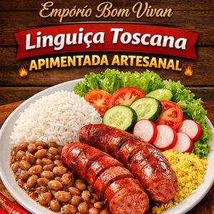 imagem do produto Linguiça Toscana Artesanal Apimentada 🐽 🌶 