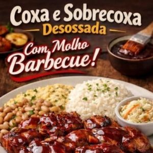 imagem do produto Coxa e Sobrecoxa🐔 desossada ao Molho Barbecue 