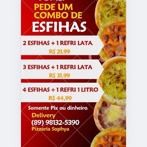 imagem do produto 2 esfihas + 1 coca lata