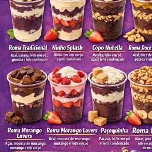 imagem do produto roma kids / diskete , gota de chocolate ,leite em po ,musse de morango