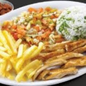 imagem do produto Frango com arroz brócolis e fritas