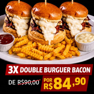 imagem do produto 3 X Double Burguer Bacon